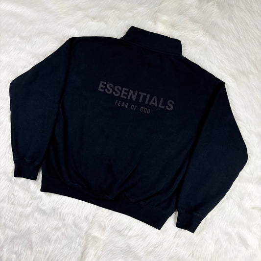 Black Essentials Quarter Zip Oversized 🔥 (limited)