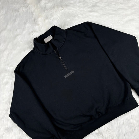 Black Essentials Quarter Zip Oversized 🔥 (limited)
