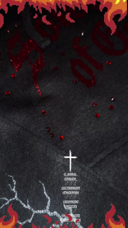 "Warrior Spark: Soldiers of God Rhinestone Lightning Hoodie"