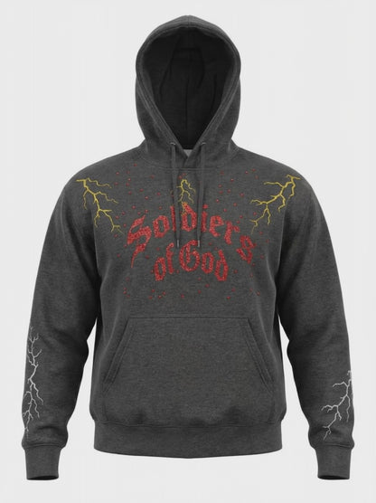 "Warrior Spark: Soldiers of God Rhinestone Lightning Hoodie"