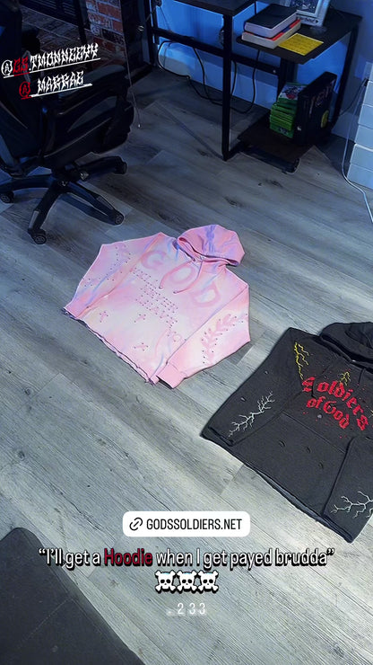 "Warrior Spark: Soldiers of God Rhinestone Lightning Hoodie"